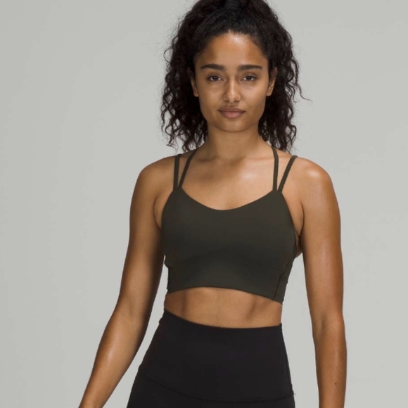 Lululemon Like a Cloud Bra Longline *Light Support, B/C Cup Dark Olive - Picture 2 of 10